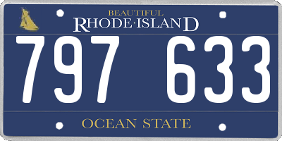RI license plate 797633
