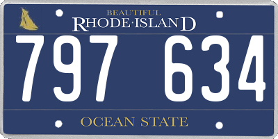 RI license plate 797634