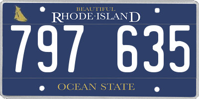 RI license plate 797635