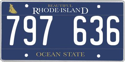 RI license plate 797636