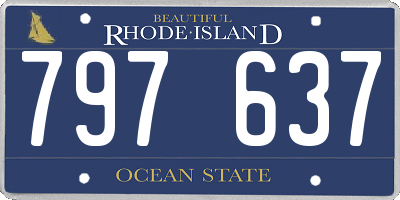 RI license plate 797637