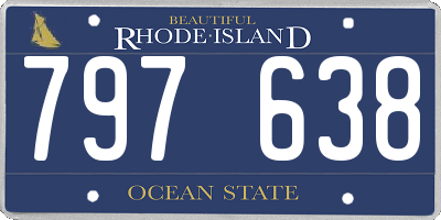 RI license plate 797638