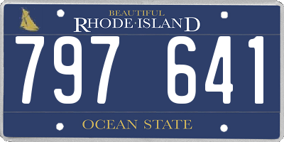 RI license plate 797641