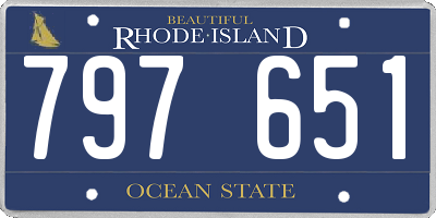 RI license plate 797651