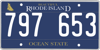 RI license plate 797653