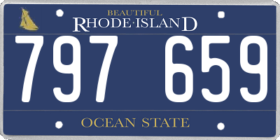 RI license plate 797659