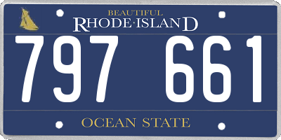 RI license plate 797661