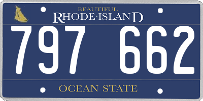 RI license plate 797662