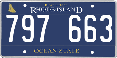 RI license plate 797663