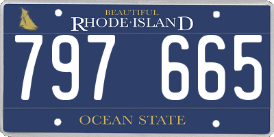 RI license plate 797665