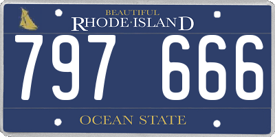 RI license plate 797666