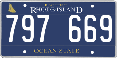 RI license plate 797669