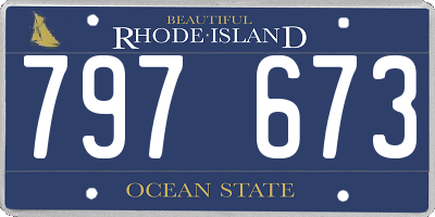 RI license plate 797673