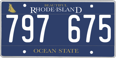 RI license plate 797675