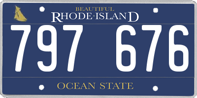 RI license plate 797676