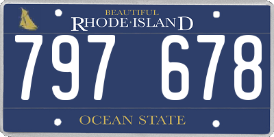 RI license plate 797678