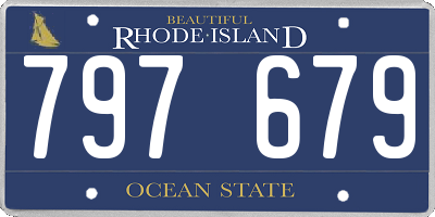 RI license plate 797679