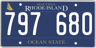 RI license plate 797680