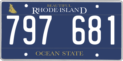RI license plate 797681