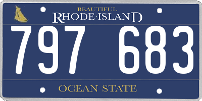 RI license plate 797683
