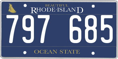 RI license plate 797685