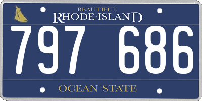 RI license plate 797686