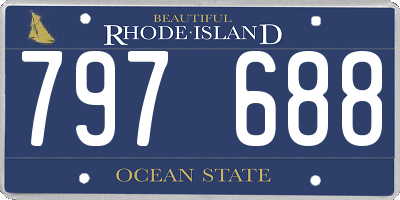 RI license plate 797688