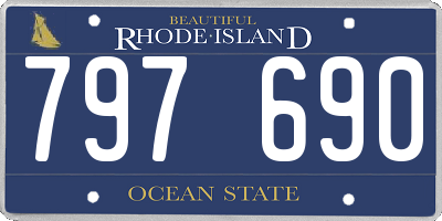 RI license plate 797690