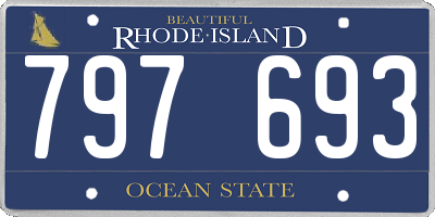 RI license plate 797693
