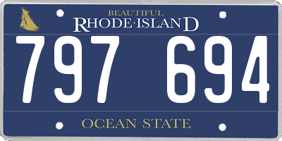 RI license plate 797694