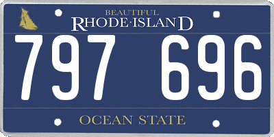 RI license plate 797696