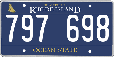 RI license plate 797698