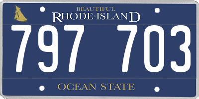 RI license plate 797703