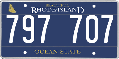 RI license plate 797707