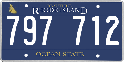 RI license plate 797712