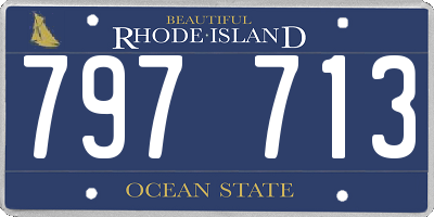 RI license plate 797713