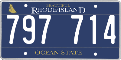 RI license plate 797714