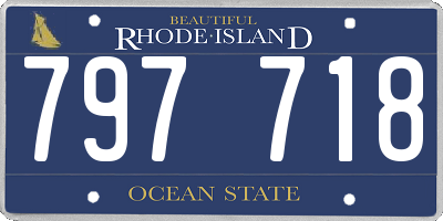 RI license plate 797718