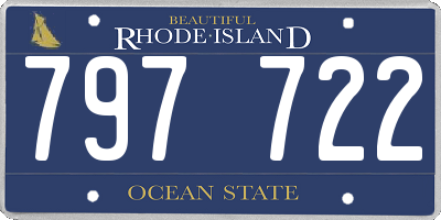 RI license plate 797722