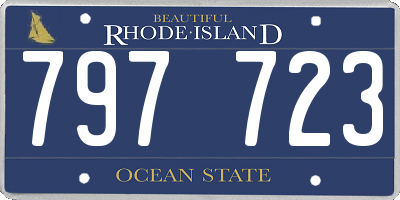 RI license plate 797723