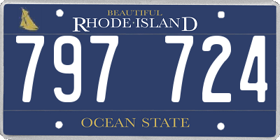 RI license plate 797724