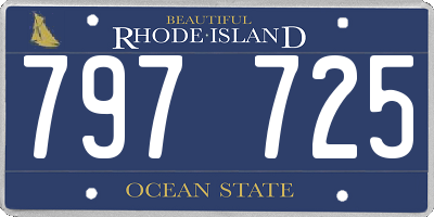 RI license plate 797725