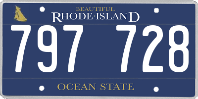 RI license plate 797728