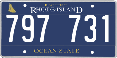 RI license plate 797731