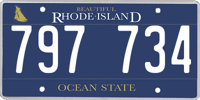 RI license plate 797734