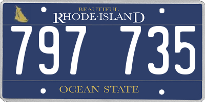 RI license plate 797735