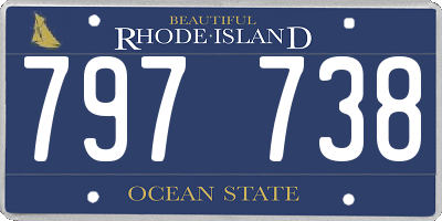 RI license plate 797738
