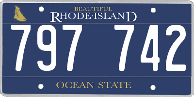 RI license plate 797742