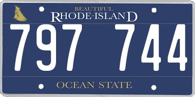 RI license plate 797744