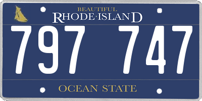 RI license plate 797747